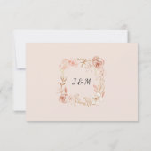 RSVP Terra Cotta Pink Waterverf Floral Wedding Kaart (Achterkant)