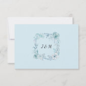 RSVP Terra Cotta Roze Waterverf Bloemige Trouw Kaart (Achterkant)