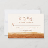 RSVP Terracotta Abstracte woestijnbruiloft (Voorkant)