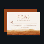 RSVP Terracotta Abstracte woestijnbruiloft<br><div class="desc">Terracotta abstracte woestijnbruiloft RSVP-kaart. !</div>