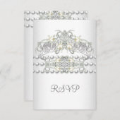 RSVP Tiara Silver White Pearl Diamond (Voorkant / Achterkant)