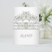RSVP Tiara Silver White Pearl Diamond (Staand voorkant)