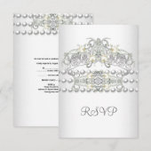 RSVP Tiara Silver White Pearl Diamond (Voorkant / Achterkant)