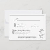 RSVP Timeless Bloom met menu (Achterkant)