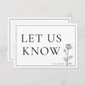 RSVP Timeless Bloom met menu (Voorkant / Achterkant)