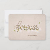 RSVP-touw voor altijd met bloemen Kaart (Voorkant)