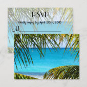 RSVP Tropical Beach ingelijst met palmvelden (Voorkant / Achterkant)