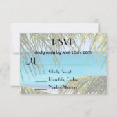 RSVP Tropical Beach ingelijst met palmvelden (Achterkant)