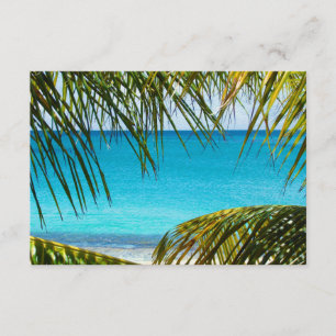 RSVP Tropical Beach ingelijst met palmvelden Kaartje