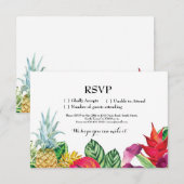 RSVP Trouw Aloha Tropische Kaarten Uitnodigingen L (Voorkant / Achterkant)