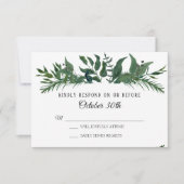 RSVP Trouw Emerald Forest Loof Bosblad Bladeren Kaart (Voorkant)