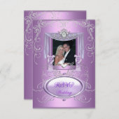 RSVP Trouw Lilac Paars Roze Zilver Elegant (Voorkant / Achterkant)
