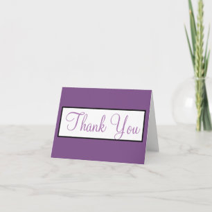 RSVP Trouw Violet Paars Monogram Bedankkaart