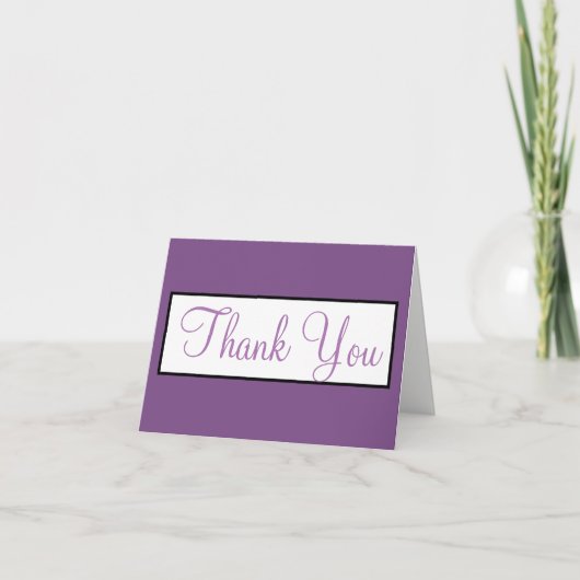 RSVP Trouw Violet Paars Monogram Bedankkaart (Voorkant)