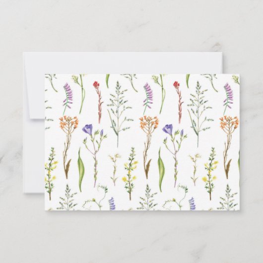 RSVP Trouw Wildflower Bloemenditsy Kaart (Achterkant)