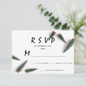 RSVP Trouw Winter Kerstvakantie Wit Groen (Staand voorkant)