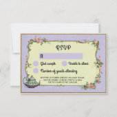 RSVP Trouw Wonderland Theepot Paarse Bloemen Kaart (Voorkant)