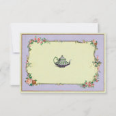 RSVP Trouw Wonderland Theepot Paarse Bloemen Kaart (Achterkant)