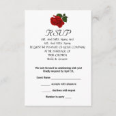 RSVP Trouw Zwart Witte Smoking Diep Rode Roos (Achterkant)