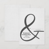 RSVP trouwampersand-teken op zacht zilver Kaartje (Voorkant / Achterkant)