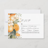 RSVP Trouwbloemen Fruit Bloemen Sinaasappels Kaart (Voorkant)