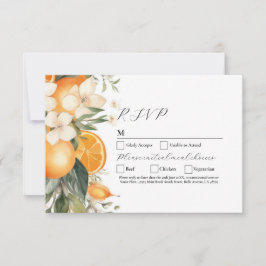 RSVP Trouwbloemen Fruit Bloemen Sinaasappels Kaart