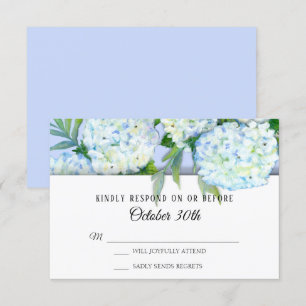 RSVP Trouwbloemen Hydrangea's Kunst Lichtblauw Kaart
