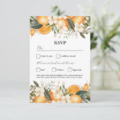 RSVP Trouwbloemen Sinaasappels Fruitbloemen Kaart (Staand voorkant)