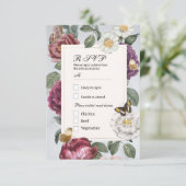 RSVP Trouwbloesem Bloem Bloem Vlinder Kaart (Staand voorkant)