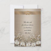 RSVP trouwkaart diamanten en satijn (Achterkant)