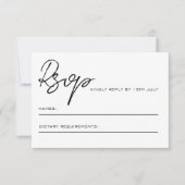 Rsvp trouwkaart met achterzijde QR code Notitiekaartje (Voorkant)