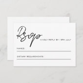 Rsvp trouwkaart met achterzijde QR code Notitiekaartje (Voorkant / Achterkant)