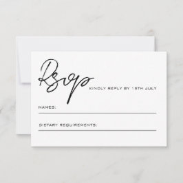 Rsvp trouwkaart met achterzijde QR code Notitiekaartje