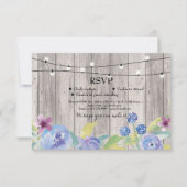 RSVP Trouwkaart Rustieke Houten Bloemkaarten Uitno Kaart (Voorkant)
