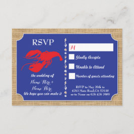 RSVP Trouwkaarten Rivierkreeft Kookfeest Kreeft Ui Kaart