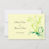 RSVP trouwkaarten. Zwemflorpatroon (Achterkant)