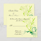 RSVP trouwkaarten. Zwemflorpatroon (Voorkant / Achterkant)