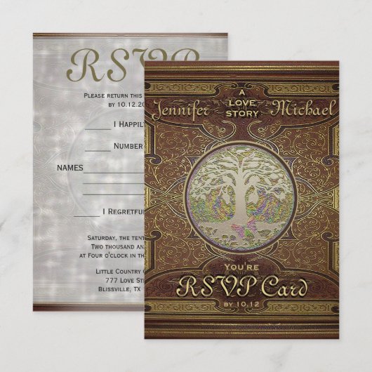 RSVP - Trouwliefdesverhaal Romantisch (Voorkant / Achterkant)