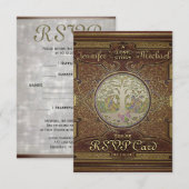 RSVP - Trouwliefdesverhaal Romantisch Kaartje (Voorkant / Achterkant)