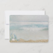 RSVP-trouwzeester op het strand Kaart (Achterkant)