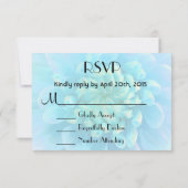 RSVP Turquoise Blauwe Dahlia Bloem in Waterverf (Achterkant)