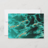 RSVP | Turquoise Waterverf Geode BarefootBride™ Kaartje (Achterkant)