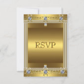 RSVP Uitnodiging 60ste Verjaardag Party Gold (Voorkant)