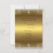 RSVP uitnodiging 60ste verjaardagsfeest Goud (Achterkant)