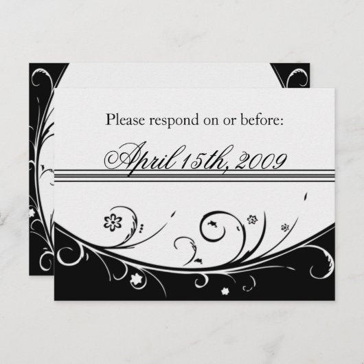 RSVP UITNODIGING BRIEFKAART (Voorkant / Achterkant)