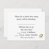 rsvp uitnodiging briefkaart (Voorkant / Achterkant)