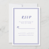 RSVP Uitnodiging Kaarten Periwinkle Blue Chic Wedd (Voorkant)