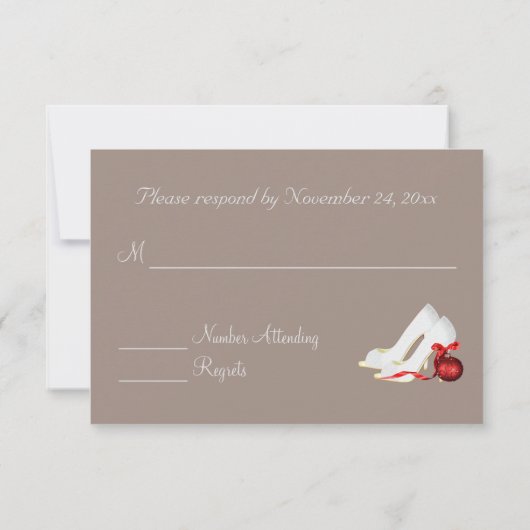 RSVP Uitnodiging voor kerstbruiloft (Achterkant)