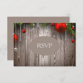 RSVP Uitnodiging voor kerstbruiloft (Voorkant / Achterkant)