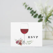 rsvp , uitnodiging voor volwassen wijn (Staand voorkant)